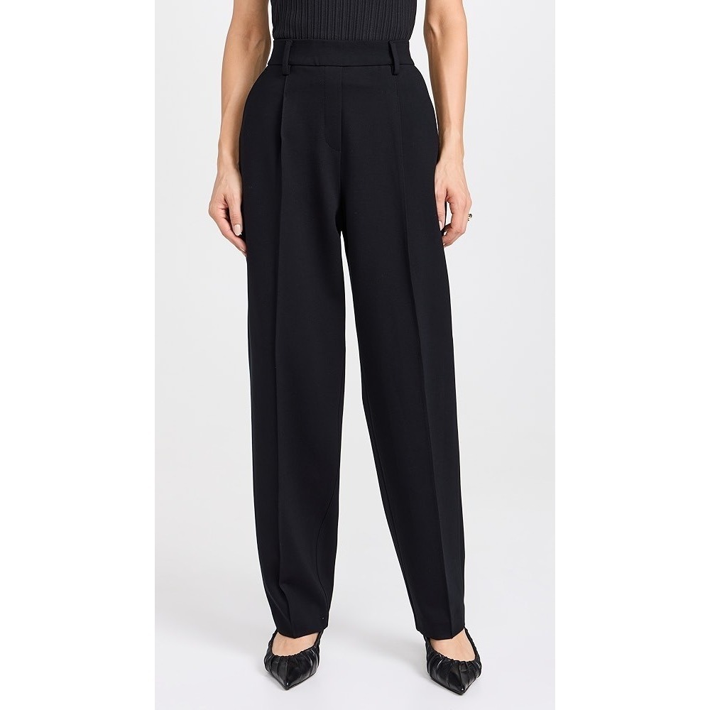Spanx Ponte Barrel Pants Women's Large Tall LT Black Pintuck High Rise NWT $158